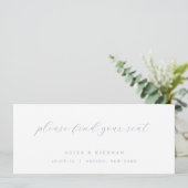 Minimalist Chic Wedding Table Seating Card Header Einladung (Stehend Vorderseite)