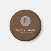 Minimalist Chocolate brown Personalized Name  Magnet (Vorne)