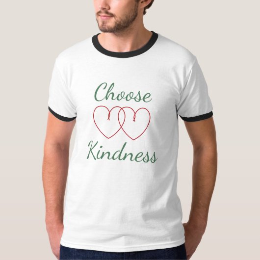 Minimalist Choose Kindness Ringer Tee (Vorderseite)
