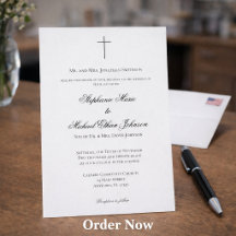 MINIMALIST Christian Cross Formal Church Wedding