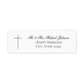 MINIMALIST Christian Cross Wedding Return Address (Vorne)