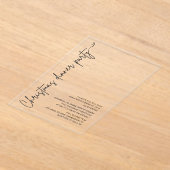 Minimalist Christmas Dinner Party Modern Acryleinladungen (Ablage )
