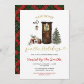 Minimalist Christmas Holiday New Home Housewarming Einladung (Vorne/Hinten)