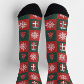 Minimalist Christmas Icons Holiday Socks Socken (Oben)
