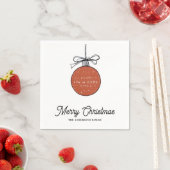 Minimalist Christmas Ornament Illustration Serviette (Beispiel)