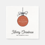 Minimalist Christmas Ornament Illustration Serviette (Vorderseite)