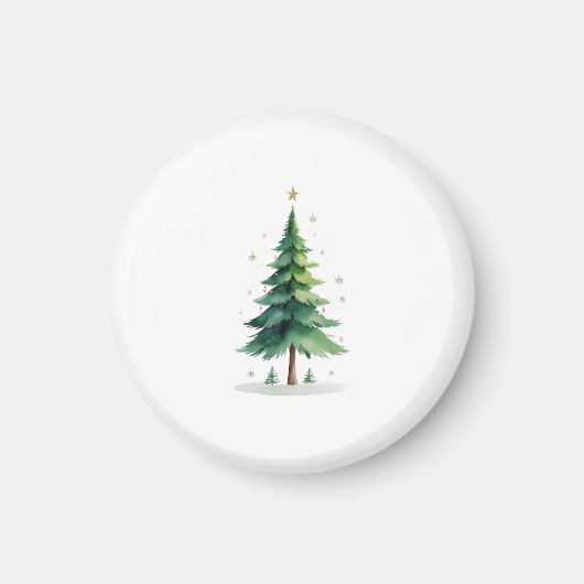 Minimalist Christmas Pine Tree Magnet – Holiday De (Vorne)