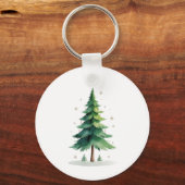 Minimalist Christmas Pine Tree Magnet – Holiday De Schlüsselanhänger (Vorderseite)
