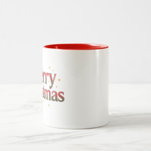 Minimalist Christmas Pine Tree Mug – Holiday Coffe Zweifarbige Tasse (Mittel)