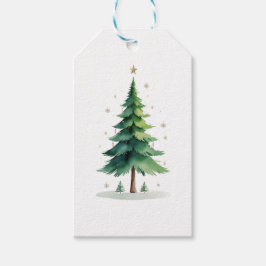 Minimalist Christmas Pine Tree Stickers – Holiday  Geschenkanhänger