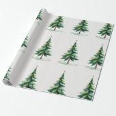 Minimalist Christmas Pine Tree Wrapping Paper – Ho Geschenkpapier (Ungerollt)
