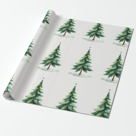 Minimalist Christmas Pine Tree Wrapping Paper – Ho Geschenkpapier (Ungerollt)