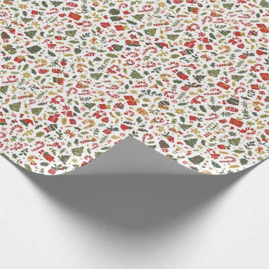 Minimalist Christmas Pine Tree Wrapping Paper – Ho Geschenkpapier (Ecke)