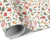 Minimalist Christmas Pine Tree Wrapping Paper – Ho Geschenkpapier (Rolleneckpunkt)