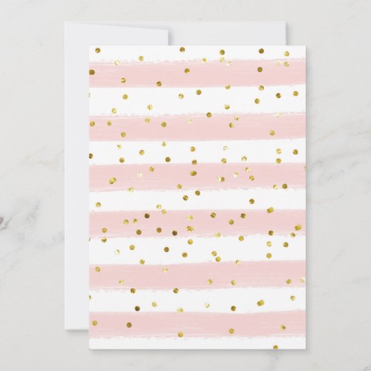 Minimalist Christmas Pink Coquette Baby Sprinkle Einladung (Rückseite)