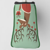 Minimalist Christmas reindeer gift present holiday Golf Headcover (Rotieren 90)
