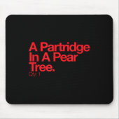 Minimalist Christmas T Shirt - Partridge In A Pear Mousepad (Vorne)