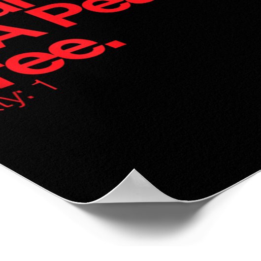 Minimalist Christmas T Shirt - Partridge In A Pear Poster (Ecke)