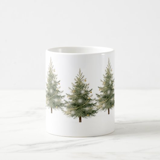 Minimalist Christmas Tree Design Kaffeetasse (Mittel)