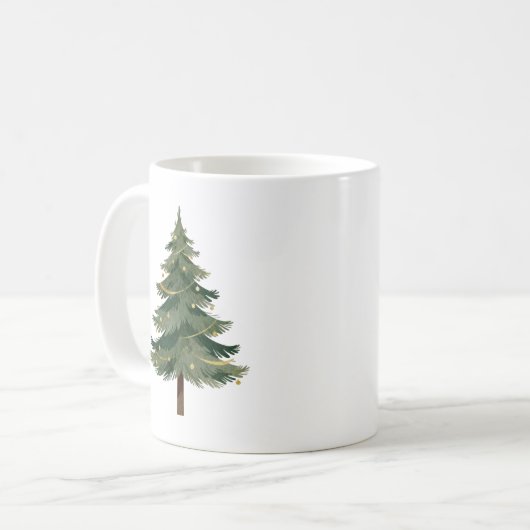 Minimalist Christmas Tree Design Kaffeetasse (Vorderseite Links)