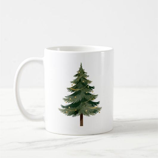 Minimalist Christmas Tree Design Kaffeetasse (Links)