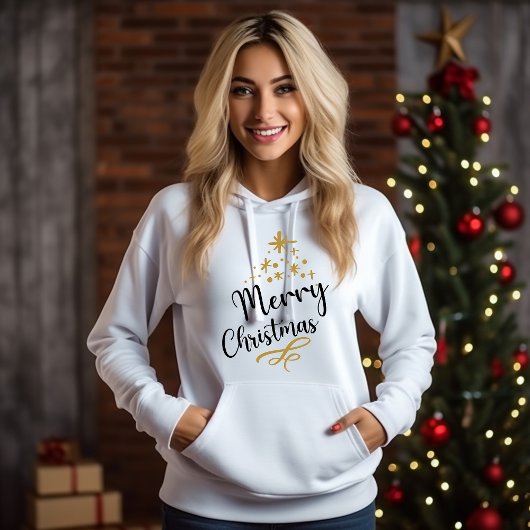 Minimalist Christmas Tree - Festive and Simple Hoodie