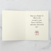 Minimalist Christmas Tree Happy Holidays Folded Ca Karte (Innenseite)