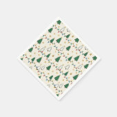 Minimalist Christmas Tree Lights Pattern Party Serviette (Ecke)