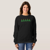 Minimalist Christmas Tree Lineup Simple Holiday Sweatshirt (Vorne ganz)