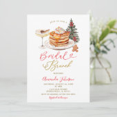 Minimalist Christmas Tree Winter Bridal Brunch Einladung (Stehend Vorderseite)