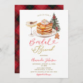 Minimalist Christmas Tree Winter Bridal Brunch Einladung (Vorne/Hinten)