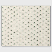 Minimalist Christmas Trees Wrapping Paper Geschenkpapier (Flach)