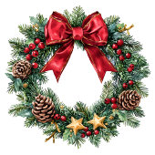 Minimalist Christmas wreath gift bag personalized Mittlere Geschenktüte