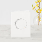 Minimalist Christmas Wreath Karte (Gelbe Blume)