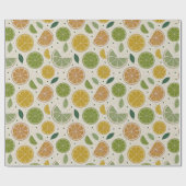 Minimalist Citrus Slice Gift  Geschenkpapier (Flach)