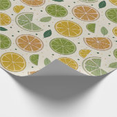 Minimalist Citrus Slice Gift  Geschenkpapier (Ecke)