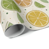 Minimalist Citrus Slice Gift  Geschenkpapier (Rolleneckpunkt)
