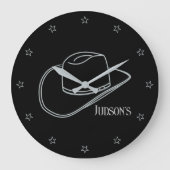 Minimalist Classic Cowboy Lg. Wall Clock Große Wanduhr (Vorderseite)