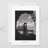 Minimalist Classic Formal Wedding Photo Dankeskarte (Vorderseite)