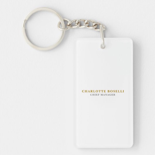 Minimalist Classical Professional Gold Color Schlüsselanhänger (Vorderseite)