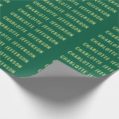 Minimalist Classical Professional Green Yellow Geschenkpapier (Ecke)