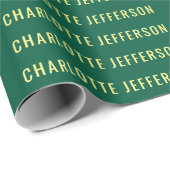 Minimalist Classical Professional Green Yellow Geschenkpapier (Rolleneckpunkt)