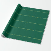 Minimalist Classical Professional Green Yellow Geschenkpapier (Ungerollt)