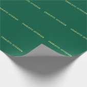 Minimalist Classical Professional Green Yellow Geschenkpapier (Ecke)