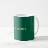Minimalist Classical Professional Green Yellow Kaffeetasse (VorderseiteRechts)