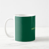 Minimalist Classical Professional Green Yellow Kaffeetasse (Links)