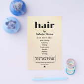 Minimalist clean boho style hair salon flyer (Einzeln)