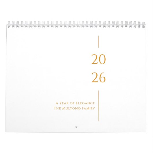 Minimalist Clean Design Kalender (Titelbild)