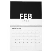 Minimalist Clean Modern Design Calendar Kalender (Feb 2026)