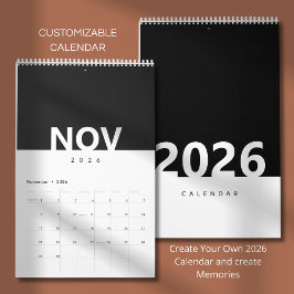 Minimalist Clean Modern Design Calendar Kalender